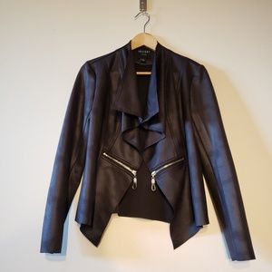 Insight Faux Leather Jacket Sz 4 Black